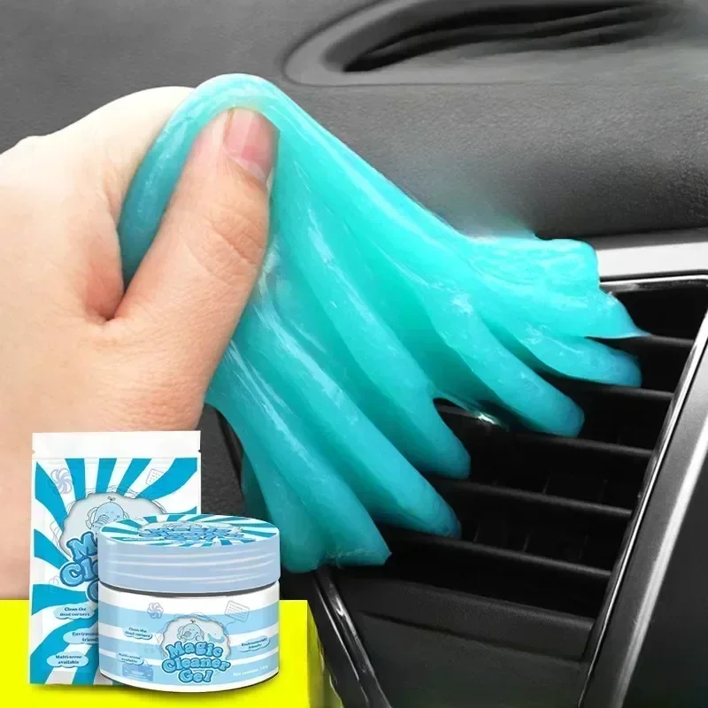 Car Cleaning Gel Reusable Keyboard Cleaner Automobile Air Vent Dust Removal Multiuse 1pc