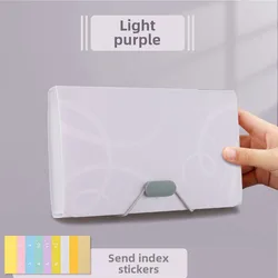 Multi - Layer Expanding Wallet File Folder with Buckle - Large Capacity Organizer Pouch (Light Purple)