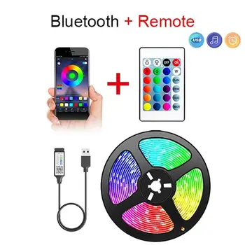 5V RGB 5050 LED Light Strip, USB Flexible Tape with Infrared Remote Control 1