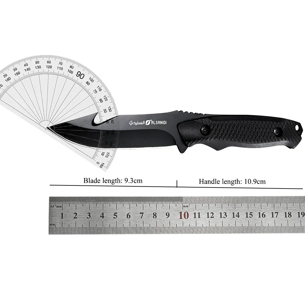 Description Picture 2 of itemOutdoor Tactical Fixed Blade Knife 5Cr13Mov Blade ABS Handle Fixed Knife with Sheath Military Knives Camping Survival EDC Tool