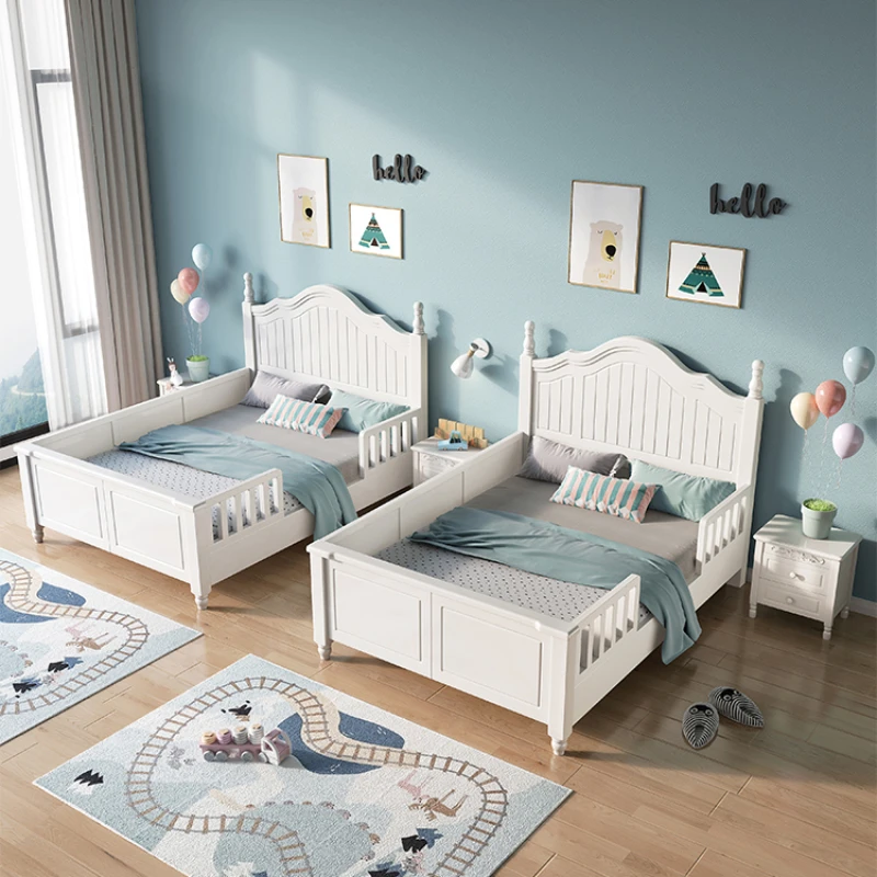 

Splicing Princess Children Beds Boys Girl Guardrail Enclosure Enclosure Children Beds Cama Infantil Bedroom Furniture QF50TC