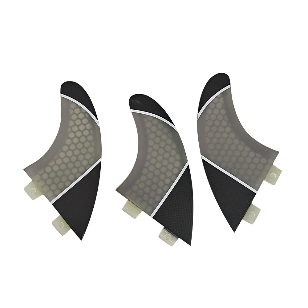 3 Pieces UPSURF FCS PM-M Fins 3 colors Double Tabs Fin Carbon Fiber Honeycomb Surfboard Fin Surfing Accessories