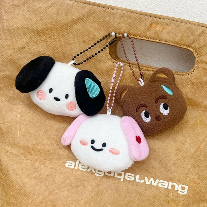 Cartoon Plush Sweating Dog Bear Doll Toys Pendant Backpack Hangings Decoration Accessries Gifts