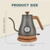 220V/ 110V 1L  kettle, 304 stainless steel, gooseneck spout, coffee maker, fine teapot with thermometer 6