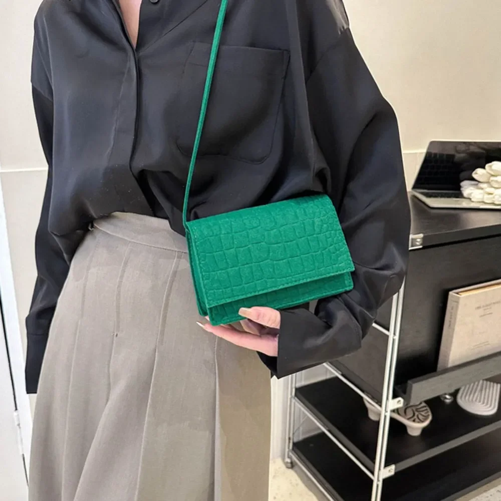 2023 Crossbody Bags for Women Felt Summer Texture One-shoulder Armpit Bag Handbag Сумка Женская