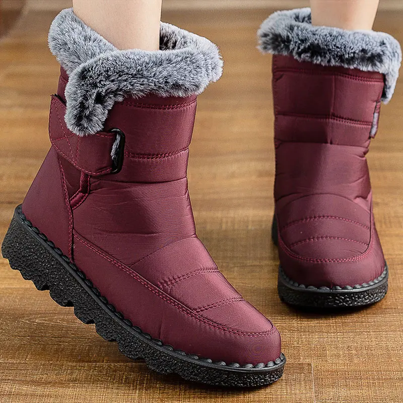 Women snow boots Women Boots New Winter Snow Botas Mujer Elegant Warm Winter Shoes Fur Footwear