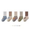 0-5 Years 5 Pairs Patchwork Cartoon Kids Baby Socks for Newborn Girls Boys Middle Length Tube Socks Baby Accessory 5