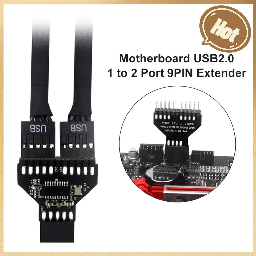마더 보드 익스텐션 케이블 어댑터, USB 2.0 커넥터, RGB 램프 선풍기, USB2.0 9 핀 헤더 스플리터, USB3.0 19 핀