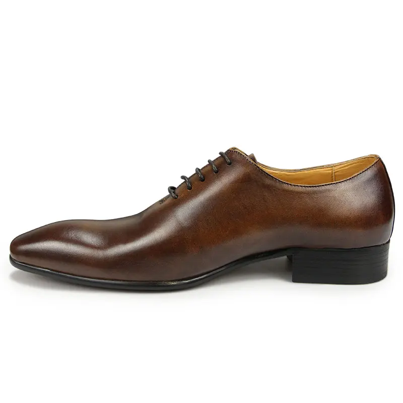 Fashion Stylish Men Shoes Genuine Leather Business  Oxford Casual Office Suit Footwear High Quality Black Brown Customized Color