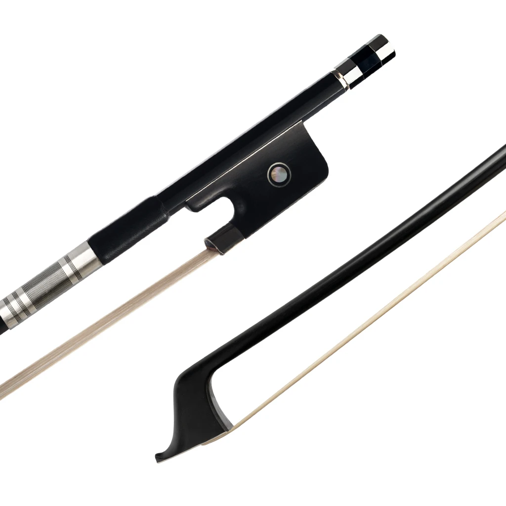 

French Style Carbon Fiber Double Bass Bow For 4/4 3/4 1/2 1/4 1/8 Bass Top Real Mongolia Horse Hair Bass Players Accessories