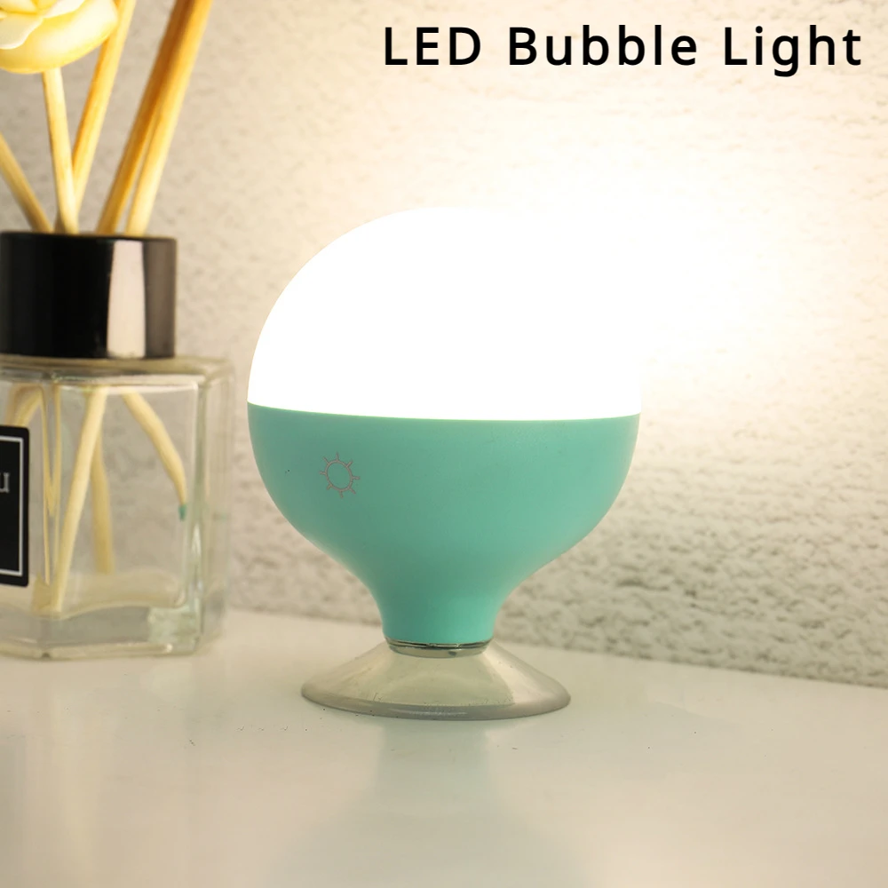 Rechargeable LED Mirror Front Light Bulb Makeup Desk Lamp Makeup Front Fill Mirror Suction Cup Portable Wireless Toilet