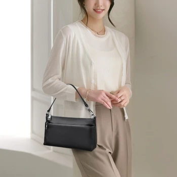 حقيبة كروس جلد طبيعي عملية لهاتفك ومقتنياتك — صورة 4