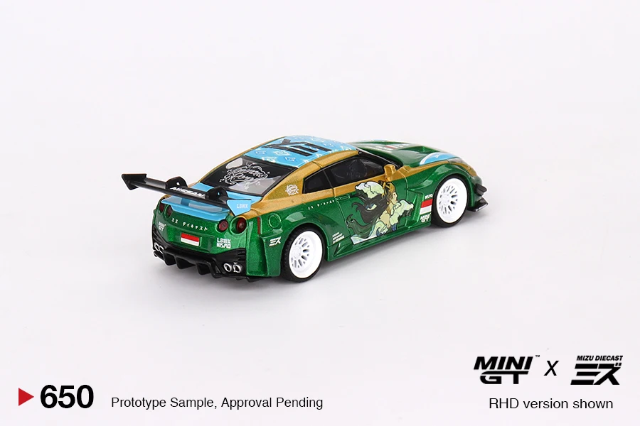 MINIGT 1/64 LB WORKS GT 닛산 35GT-RR Ver.2 RORO MGT00650-R 다이캐스트 자동차 모델 장식품, 자동차 장난감 선물 장식