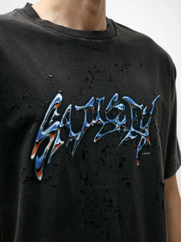 Retro Cotton T-irt round Ne ort Sve Printed Bla Vintage Running Mothtech Men's Casual Comfortable Breathable Summer