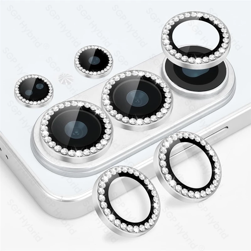 Luxury Diamond Metal Ring Camera Protector Case