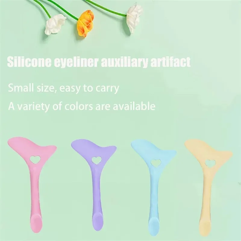 Multi-functional Silicone Eyeliner Makeup Stencils Eyeliner Aid Tool Drawing Lipstick Wearing Aid Face Cream Applicator 1pc eyeliner stencil tool makeup tools eye makeup tools
