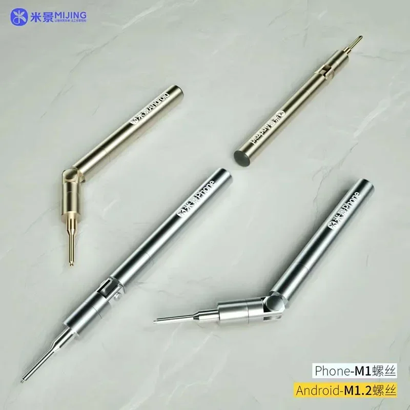 Mijing 자석 스크류 펜 360 ° 휴대 전화 마더보드 계층화된 수리 드라이버 키트용 회전 접이식 각도 조절 가능