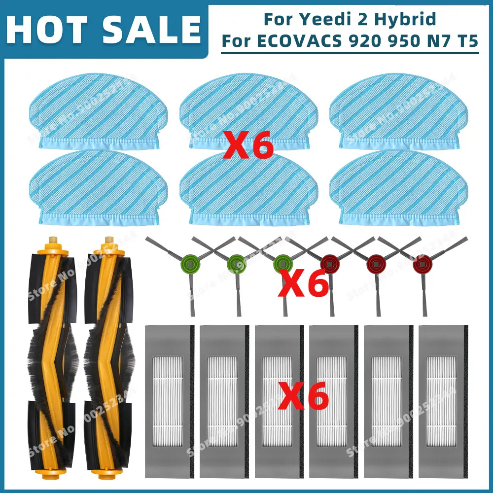 Kit Ricambi Per Robot Aspirapolvere Yeedi Ed Ecovacs - Spazzole, Filtri HEPA E Panni Mop - Foto 4