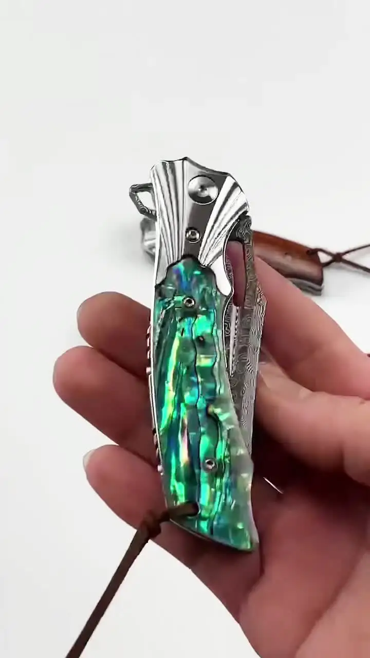 Tunafire Дамасские Ножи VG10 тактический охотничий карманный складной нож с зажимом