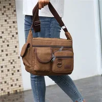 Sac à Main en Toile pour Homme, Fourre-Tout Décontracté, à Bandoulière, de Luxe, à la Mode, de Haute Qualité 4