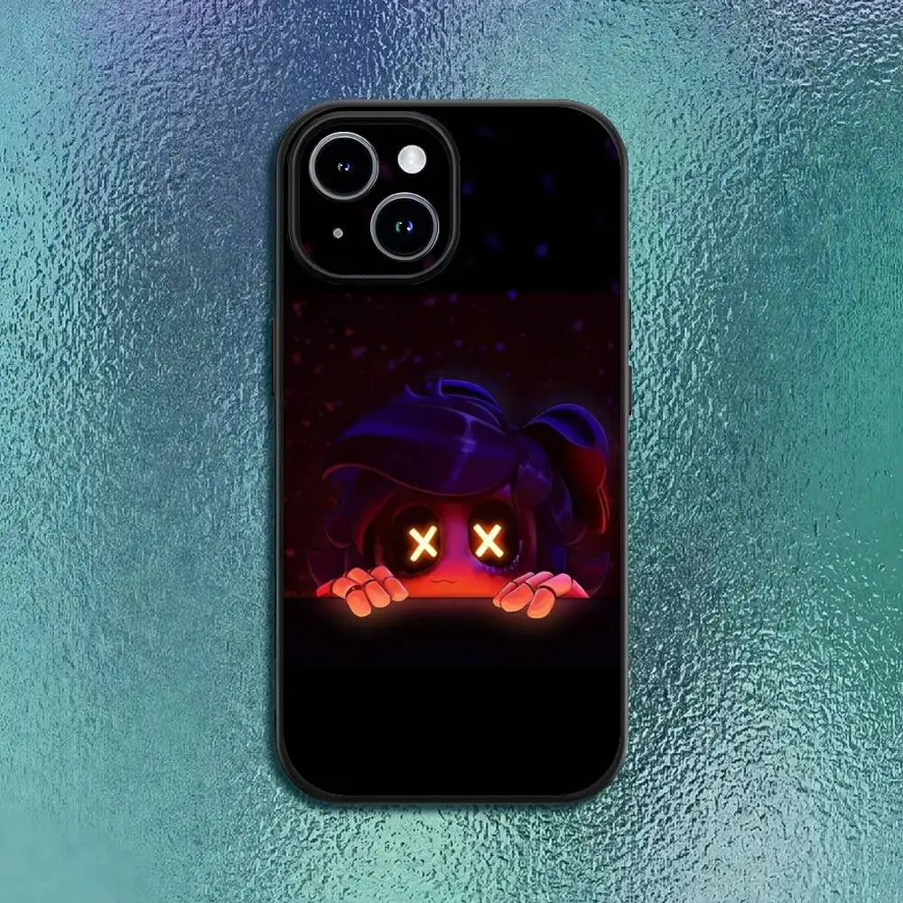 Sleek Black Soft Shell Phone Case With M-Murder Graphic Design