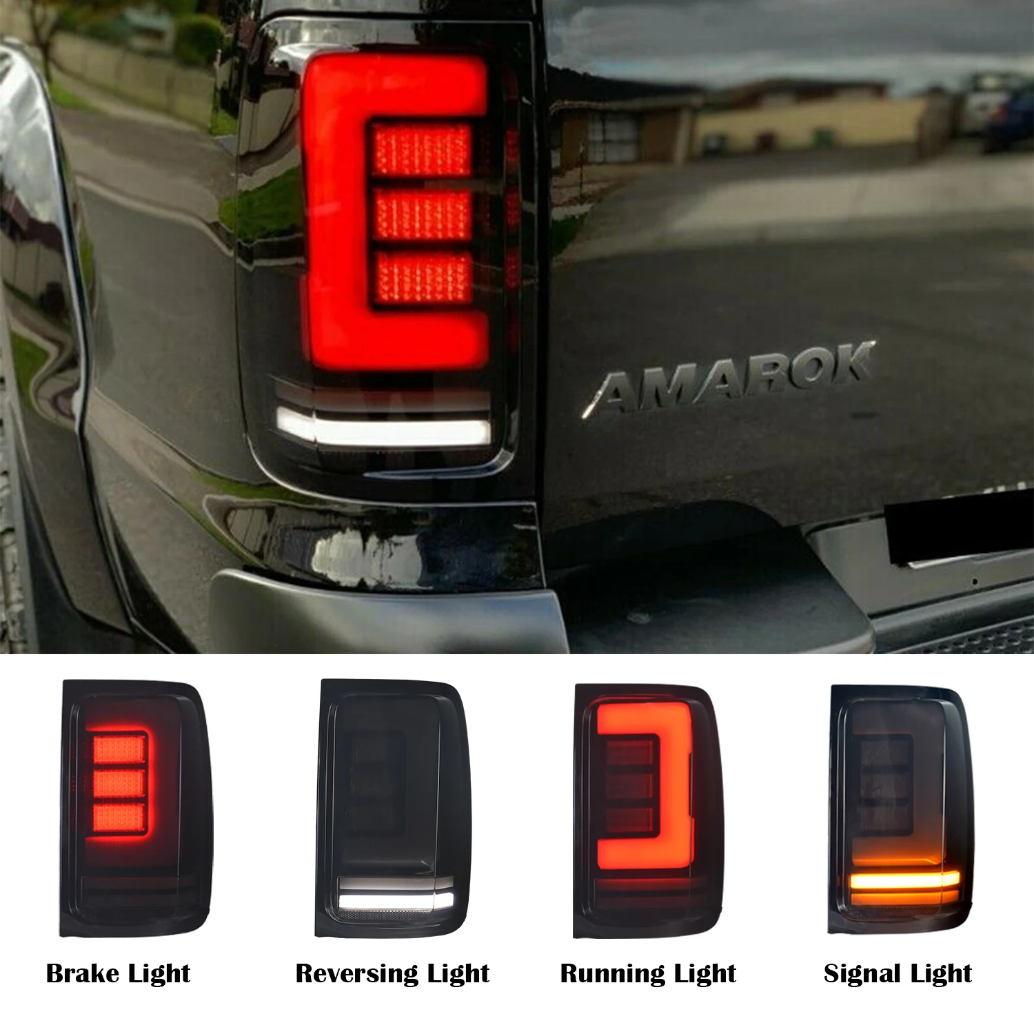 Lampade A Led Automatiche Per Luci Posteriori Vw Amarok V6 Con Indicatori Di Direzione Storbe Luci Di Retromarcia Adatte Per Lampada Vw Amarok V6 2008