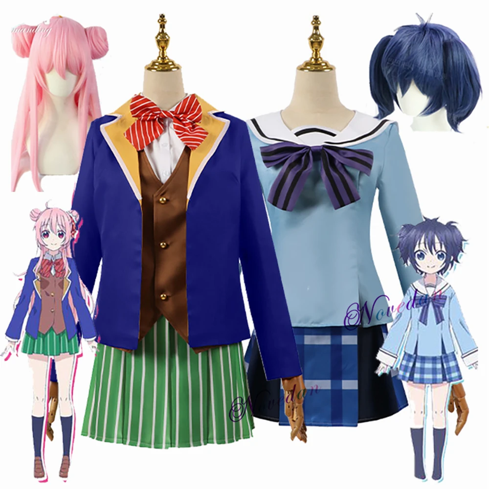 

Happy Sugar Life Matsuzaka Satou Shio Koube Kobe Cosplay JK Uniform Skirt Schoolgirl School Uniform Wig Halloween Anime Costume