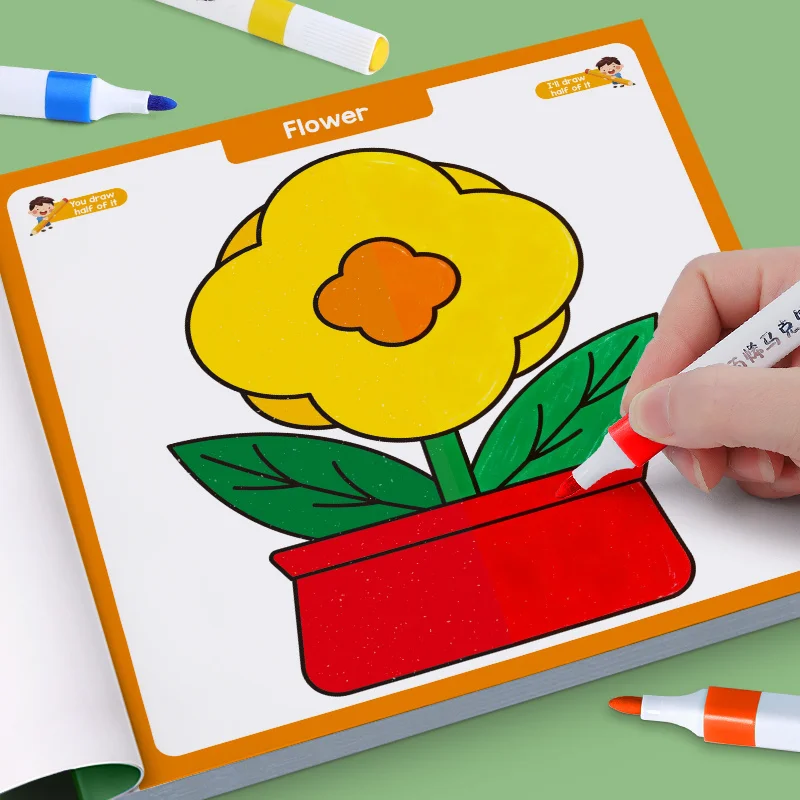 Interactive Graffiti Art and Symmetry Coloring Book