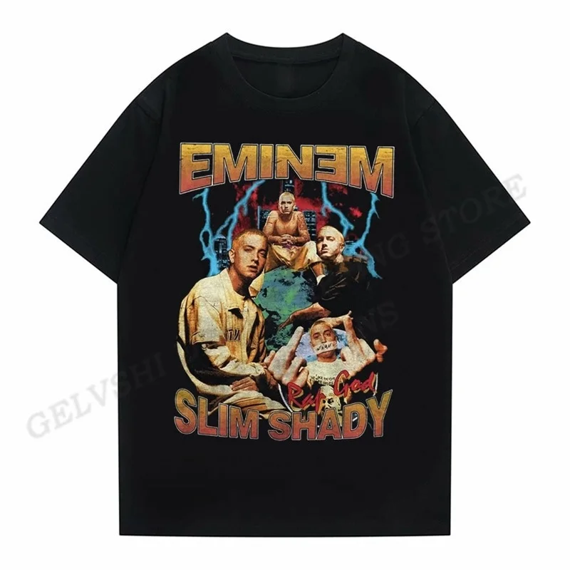 

Eminem T Shirt Men Women Fashion T-shirts Cotton Shirt Rapper Tops Men's Clothes Kids Hip Hop Tops Tees Music Rock Tshirt Boy