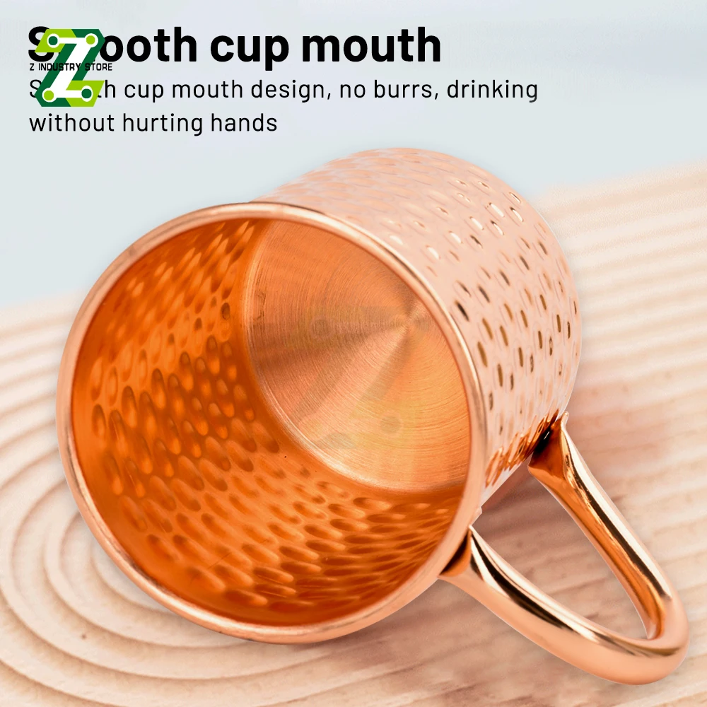 Handcrafted Stainless Steel Moscow Mule Mug – 450ml Enhanced Frosting for Cocktails & Beverages