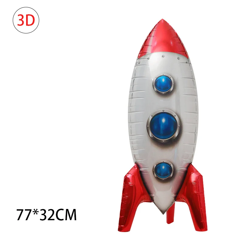 3D rocket red