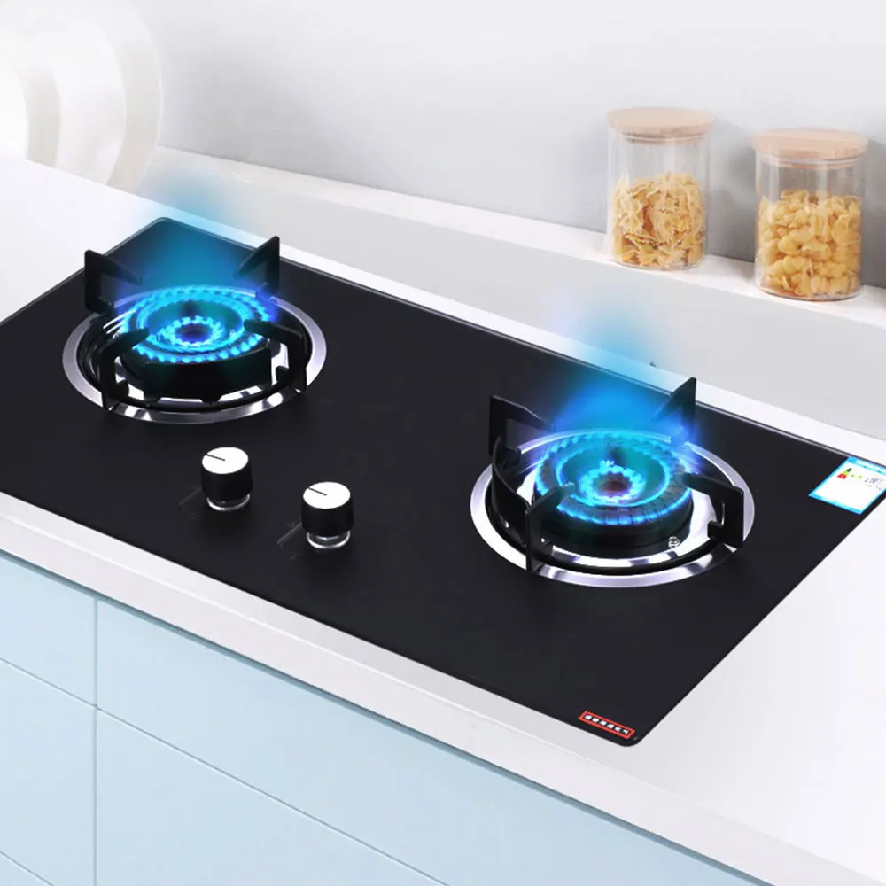 Built in Oven Gas stove Cooktop Stove Double Stove Gas Cooker Energy Saving  Glass Gaskocher Liquefied