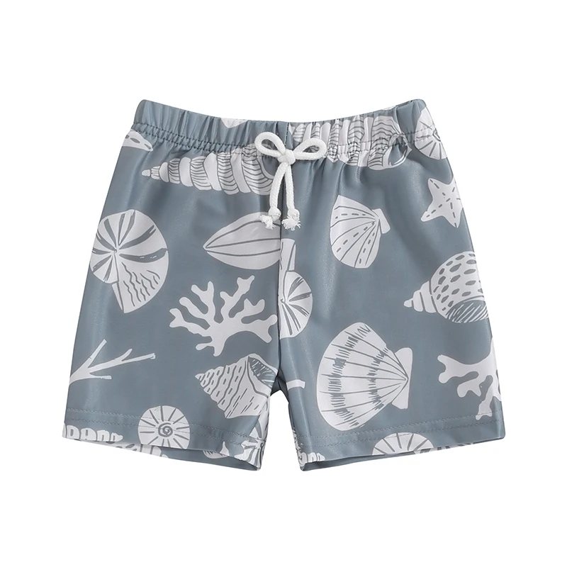 

Toddler Baby Boy Swim Trunks Shell Print Swim Shorts Hawaii Swim Shorts Elastic Waist Bathing Suit Beach Swimsuit