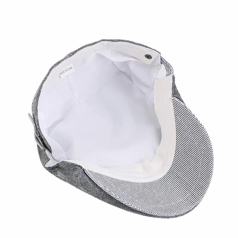 Spring/Summer Breathable Lightweight Double Button Adjustable Beret  peaked cap Painter Hat
