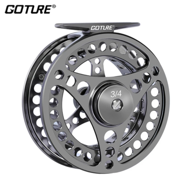 Moulinet de pêche à la mouche Goture CNC aluminium 2+1BB pour truite carpe soie 3/4 à 9/10 manivelle gauche droite