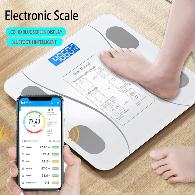 Bluetooth Body Fat Scale BMI Smart Electronic Scale LCD Digital Weight Scale  Body Scale - AliExpress