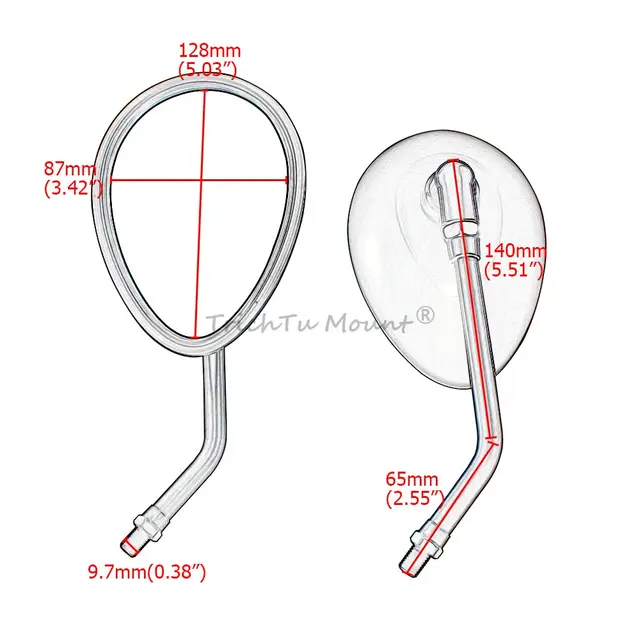 Motorcycle Rear View Mirror For Indian Scout Bobber Chief Chieftain Roadmaster Springfield 2014-2024 Side Mirrors Accessories