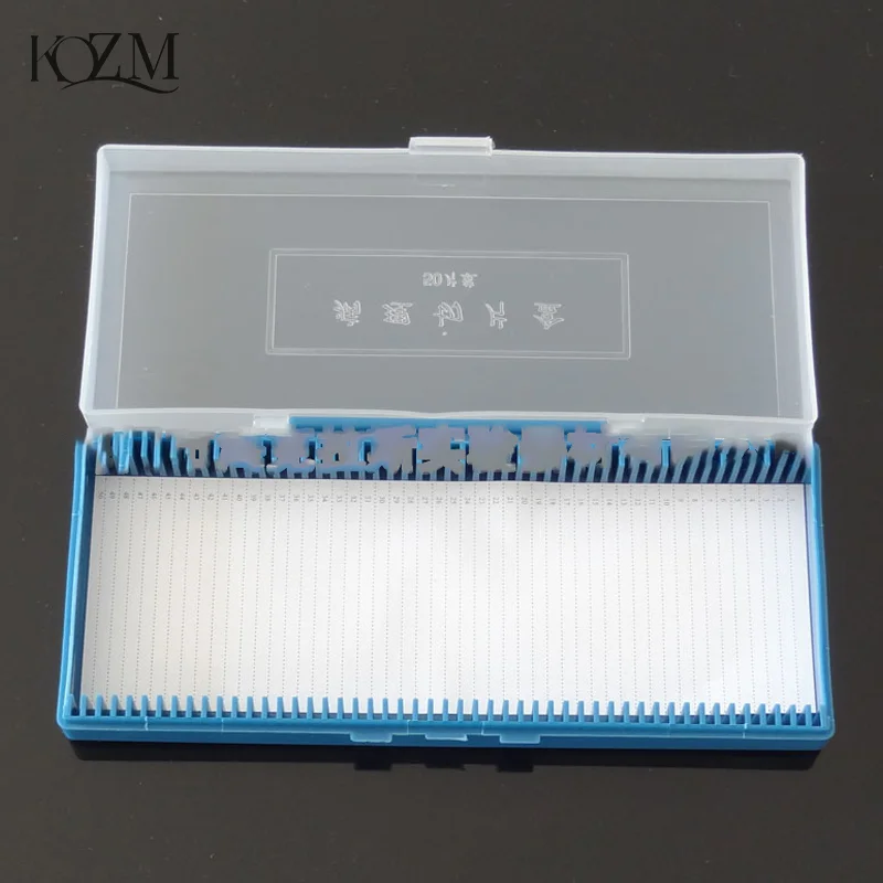 

Microscope Slide Box Biological Pathology Holds Up to 50Pcs Slides Bio Slice Box Slots Rectangular Microscope Glass Slide Box 1X