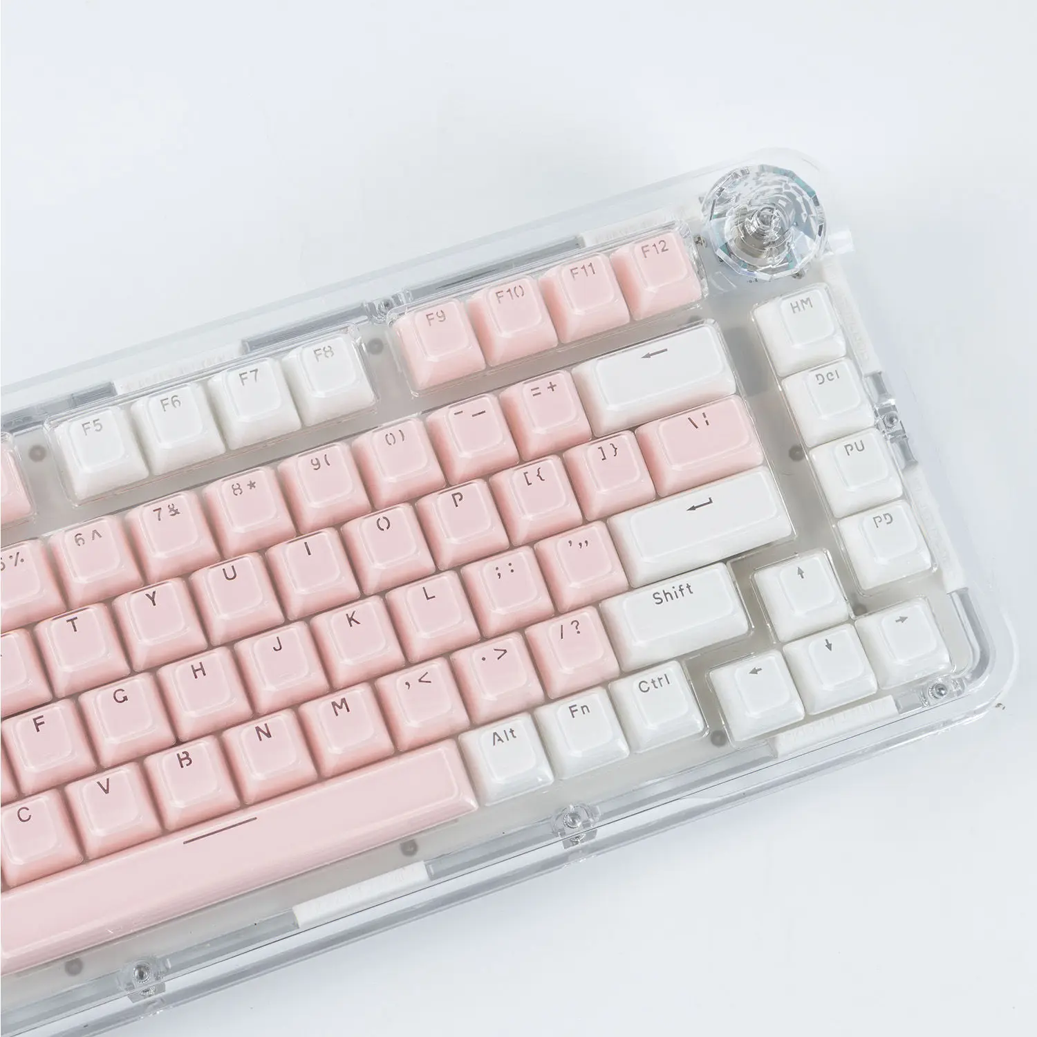 Geléia Crystal Keycap para Teclado Mecânico Oem Altura Caráter Translúcido Redondo Rosa Azul Faça Você Mesmo Geléia Gelo Bonito 136 Chaves - Imagem 6