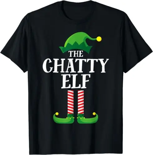 

Chatty Elf Matching Family Group Christmas Party Funny Elf T-Shirt
