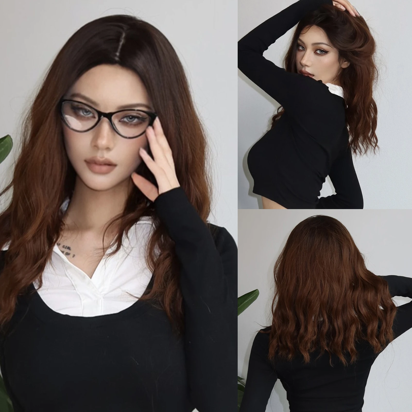 Hellgoldene, kurze, gewellte Bobo-Perücke, blonde synthetische Naturhaarperücke für Frauen, tägliches Cosplay, hitzebeständige Mittelteilperücke_voghion.com