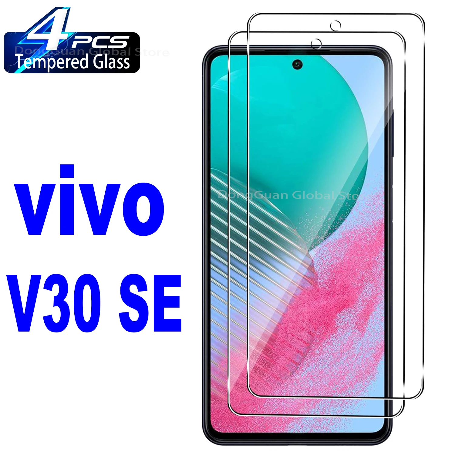 

2/4Pcs Tempered Glass For vivo V30 SE 5G Screen Protector Glass Film