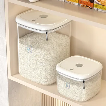 Vacuum rice bucket, kitchen, household food grade, insect proof, moisture-proof, rice box, sealed, large capacity plastic 1