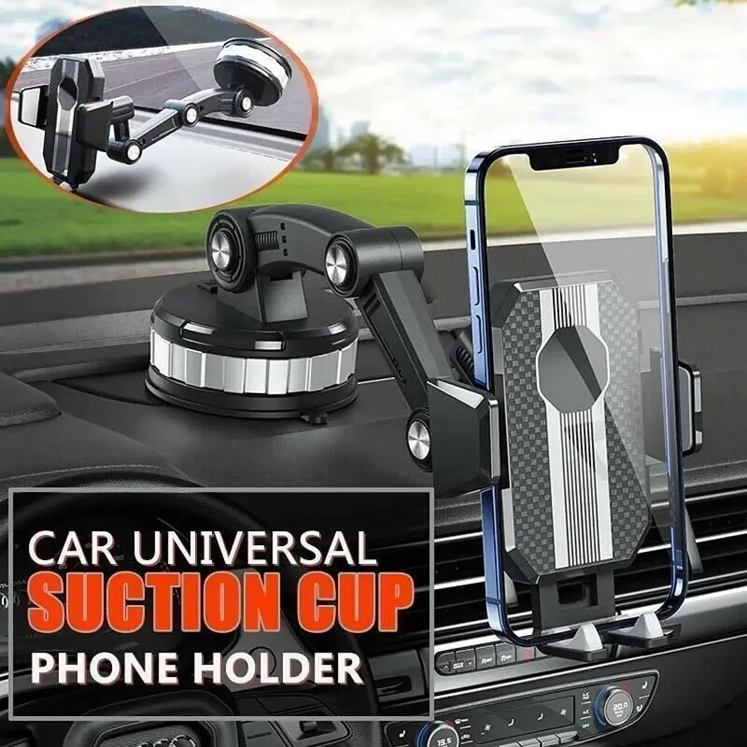 Super Adsorption Phone Holder, Windshield Phone Holder for Car Center Console, 360 Rotated Degree Car Phone Holder
