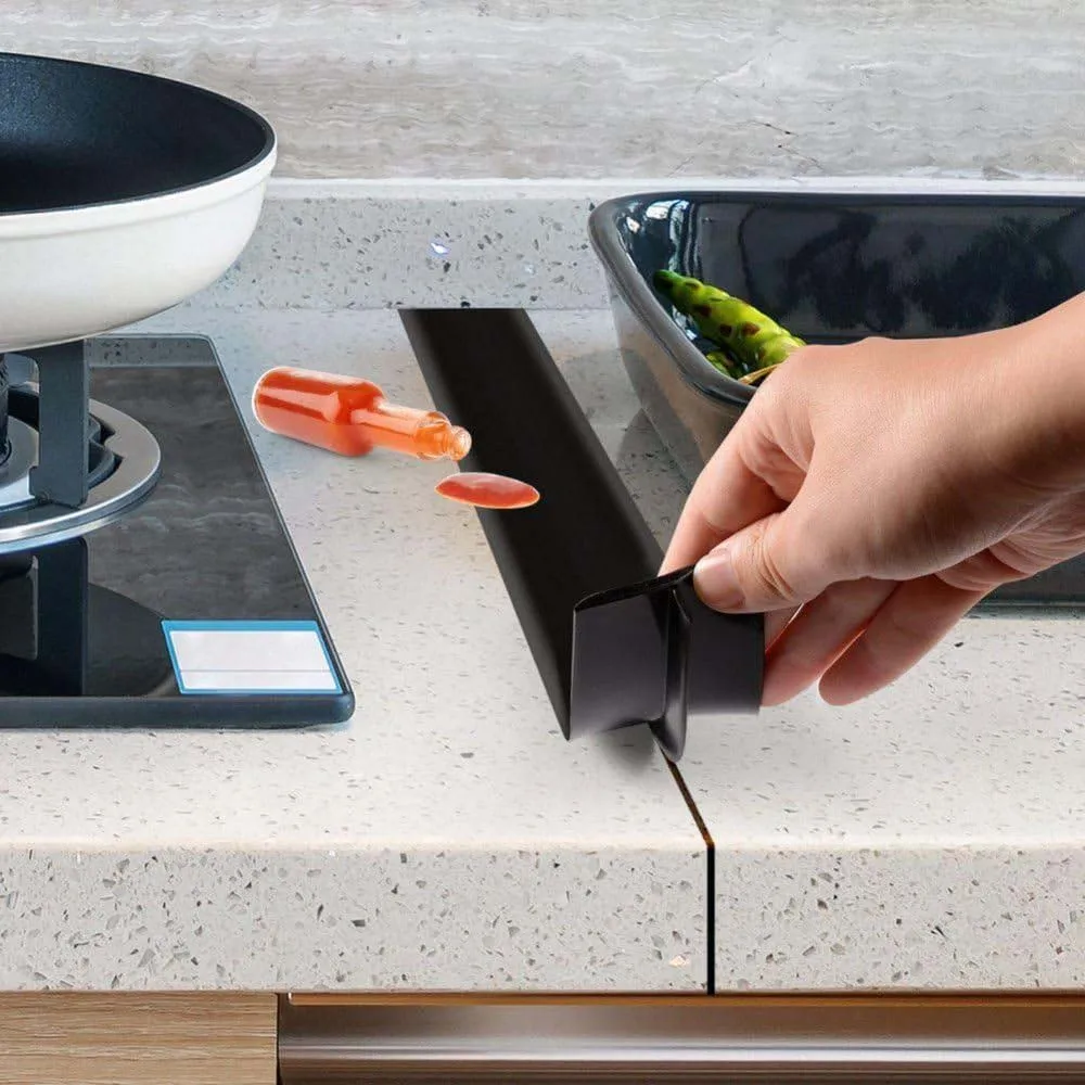 Stove Gap Covers Silicone Counter Gap Filler for 4-25mm Gap Seal Spills Appliances Countertop Furniture