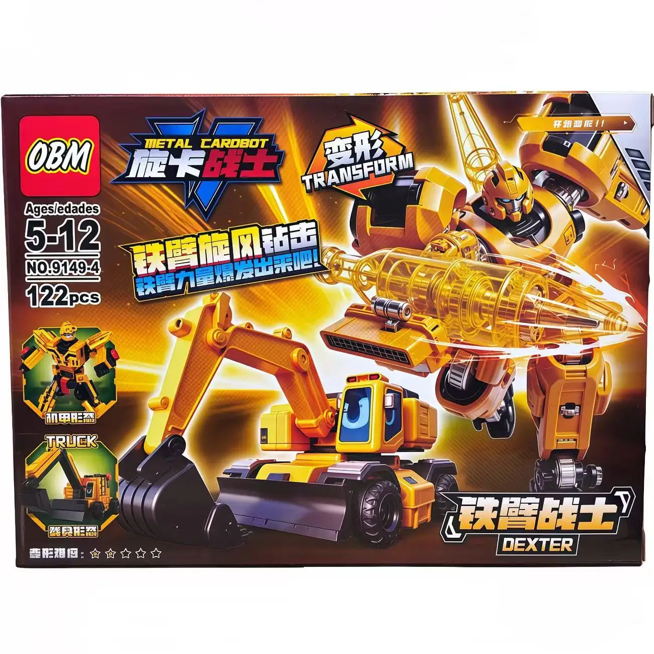 Giocattoli Auto Robot Trasformabili, Veicoli Deformabili con Action Figure, Modelli di Camion da Costruzione, Aerei ed Escavatori - immagine 5