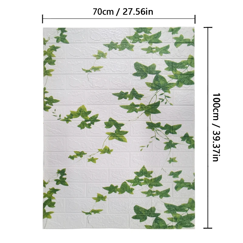 Paneles de pared con patrón de ladrillo 3D de 70 cm x 1 m, papel tapiz DIY, impermeable para sala de estar, dormitorio, cocina, fondo, decoración de pared