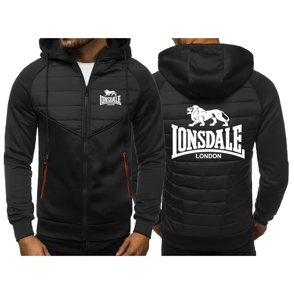 Новинка 2022 зимняя модная куртка Lonsdale с капюшоном в стиле пэчворк Повседневная