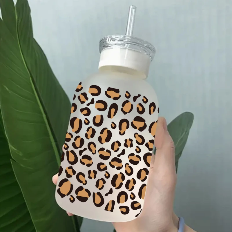 Adhesive Vinyl Stickers UV DTF Animal Print Stickers For 16oz Libbey Glasses