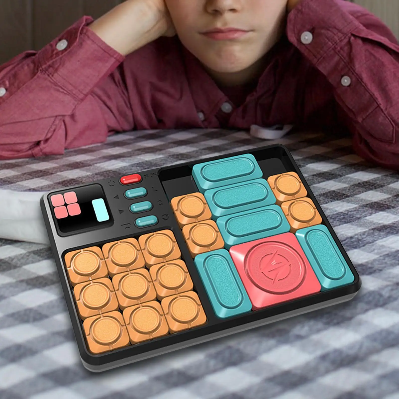 

New Slide Brain Games Brain Teaser Education Puzzles Toys Interactive Handheld Toy for All Age Logic IQ Huarong Road Puzzle Toy